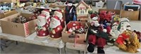 large lot of Christmas ornaments and decor