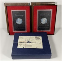 2x 1971-S Eisenhower Silver Proof $1 w/Mailing Box