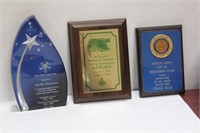 Lot of 3 Tournament Plaques