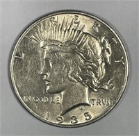 1935-S Peace Silver $1 About Uncirculated AU