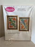 Vintage Wonder Art Love and Peace Stitchery Kit
