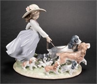 Lladro Puppy Parade #6784 Ceramic Sculpture