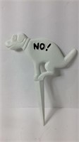 Cast Iron Painted Dog Sign "NO" U16D