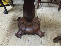 Victorian Walnut Games Table with tooled Gilt