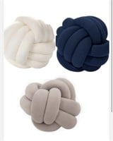 Retails $50- New 3Pc. Knot Pillows
 
 Includes