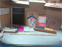 Cork boards, 21 pocket letter file, tying paper