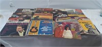 Vintage albums including Johnny Cash, Charlie
