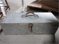 Vintage very old wooden tool box