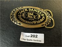 Vintage Brass Jack Daniels Whiskey Belt Buckle