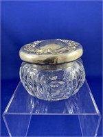 Vintage Cut Glass Powder Jar