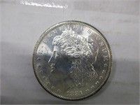 1881 S Morgan dollar AU/BU