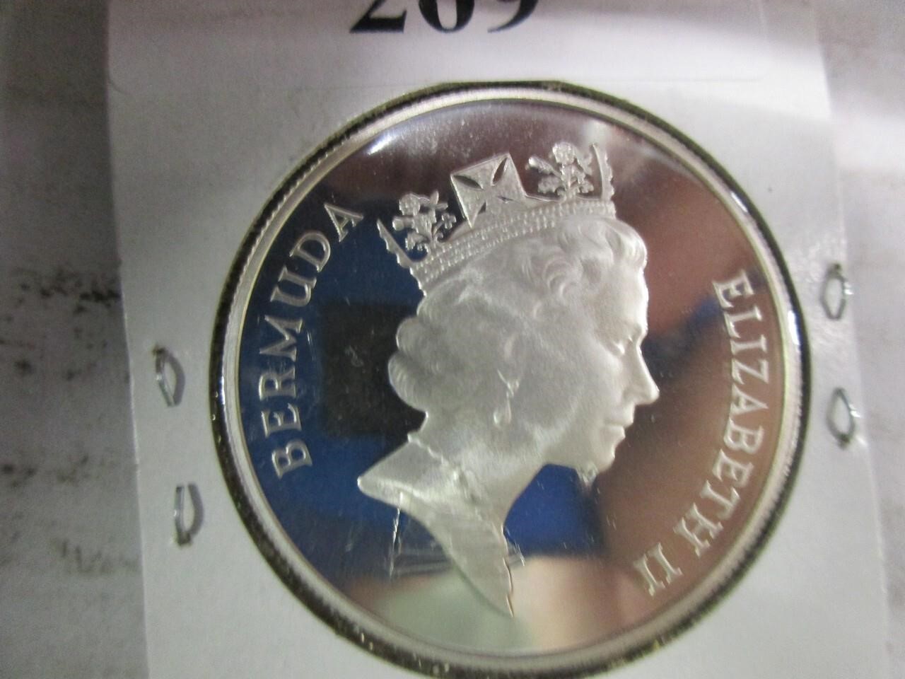 1985 Bermuda .925 silver dollar