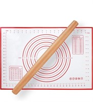 Wood French Rolling Pin for Baking, QUELLANCE