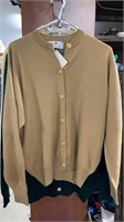 New Ballantyne Merino 2000 Wool Tan Cardigan With