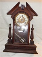 Victorian carved Walnut kitchen clock
