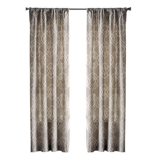 Garden Gate Pewter Floral Cotton 50 in. W X 84 in.