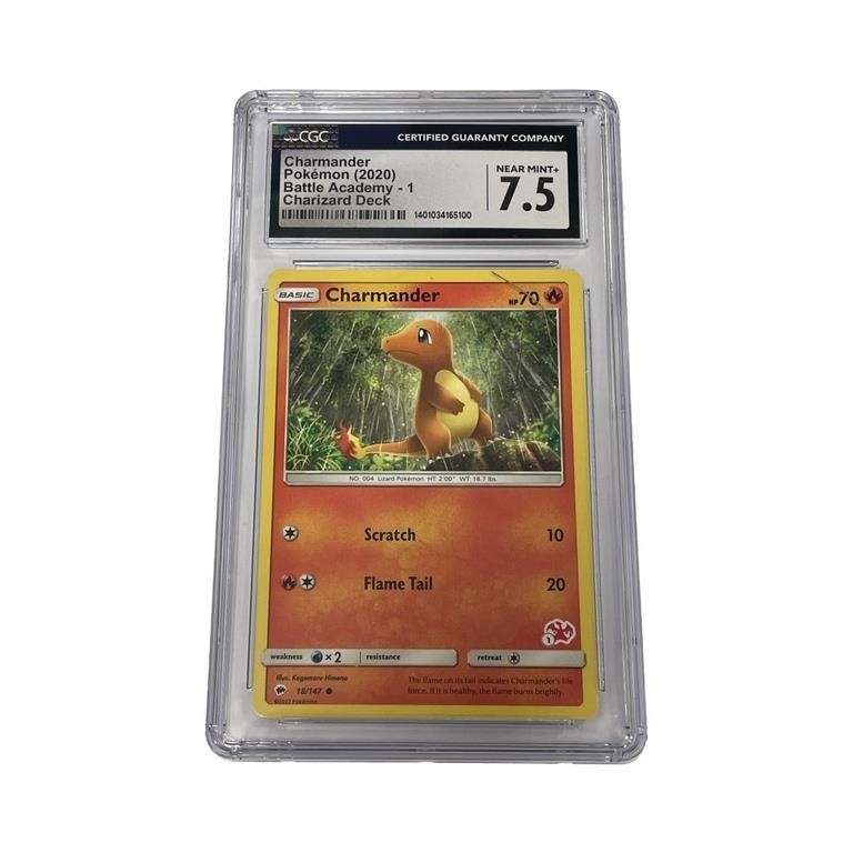 Pokemon Charmander Battle Academy-1 Cgc Nm+ 7.5