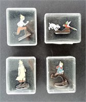 Tintin. Lot de 7 figurines en métal (Corner)
