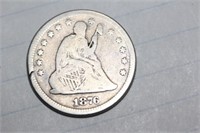 1876 Seated Quarter