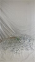 SELECTION OF CRYSTAL STEMWARE