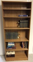 Six Shelf Bookcase with Books & Bookends