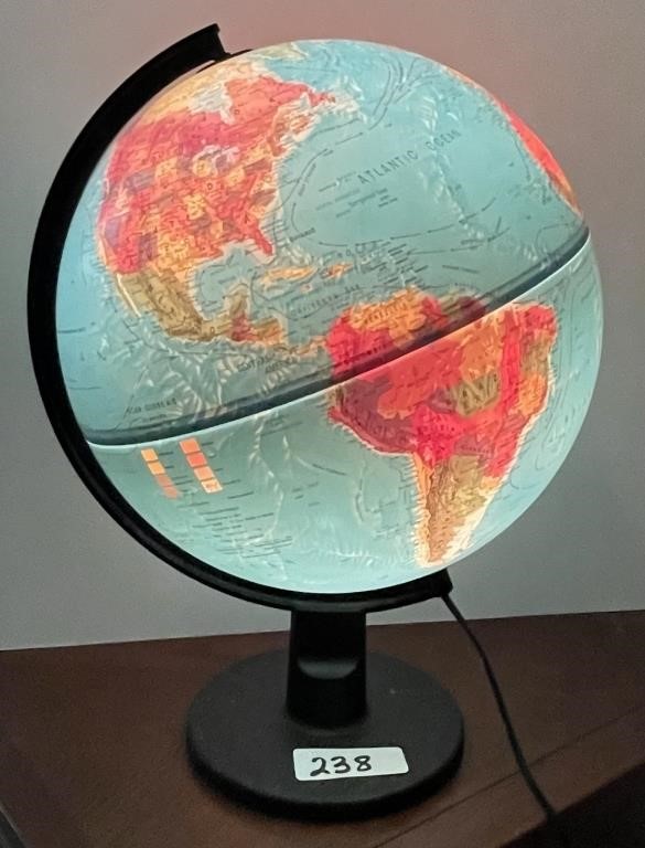 1987 lighted Scan-Globe A/S globe --Denmark