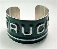Cuff Bracelet From Vintage Truck License Plate