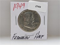 1949 90% Silv Franklin Half $1 Dollar