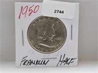 1950 90% Silv Franklin Half $1 Dollar