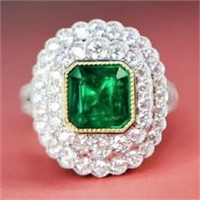 Afghanistan Emerald 18Kt Gold Ring