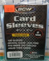 100x BCW card sleeves thick card 2 mil