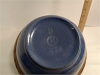 Blue Glazed Crockery Bowl