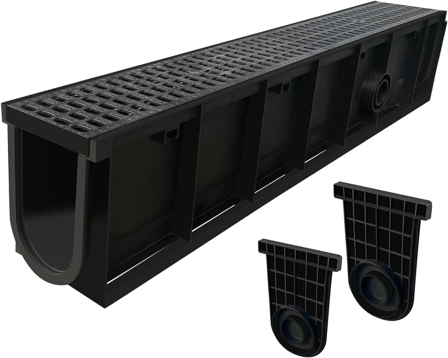 HDPE Trench Drain-39.4x6.3x7.8 in. 1 Pack