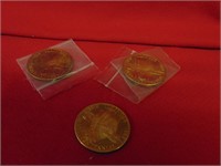 (3) IL Sesquentennial coins BRONZE
