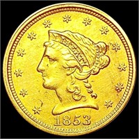 1853 $2.50 Gold Quarter Eagle CLOSELY