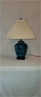 19th c. Persian Glazed Urn Table Lamp