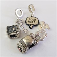 $300 Silver Pandora Style Pack Of 5 Beads