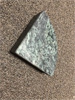 Green natural stone wedge paperweight/statue