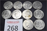 (10) 1972 Eisenhower Dollars