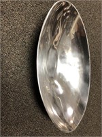 Large pewter serving/decorative bowl