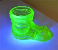 Boyd Uranium Glass Hobo Shoe