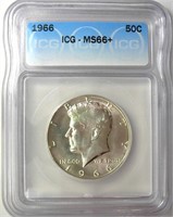 1966 Kennedy ICG MS66+ LISTS $975