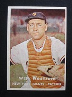 1957 TOPPS #323 WES WESTRUM GIANTS VINTAGE