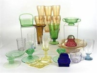 Assorted Colored Glass including Heisey & More