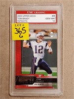 2005 Upper Deck Tom Brady Patriots Gem Mint 10