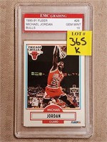 1990-91 Fller Michael Jordan Bulls Card, Gem Mint
