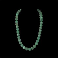 284.00cts Graduated Imperial Jade Beaded Necklace
