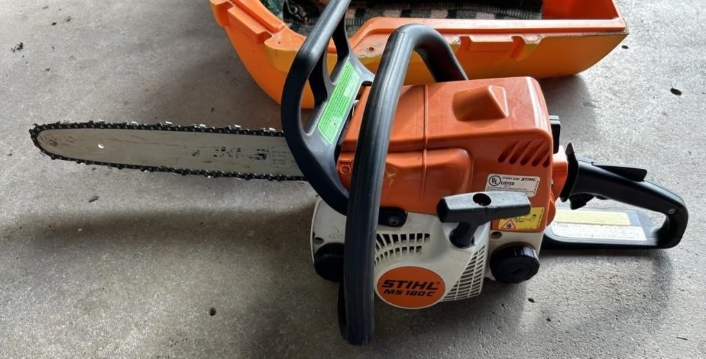 STIHL MS 180C Chain Saw with Case