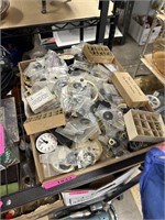 LARGE LOT OF MISC CLOCK PARTS
