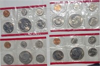 Set Of Four US Mint 1977 Silver Dollar Coin Sets